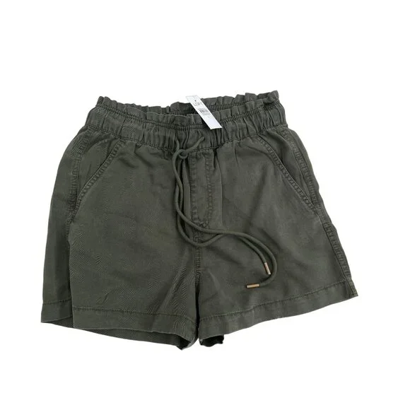 Loft Relaxed Dark Caper Lyocell Shorts - Picture 2 of 4